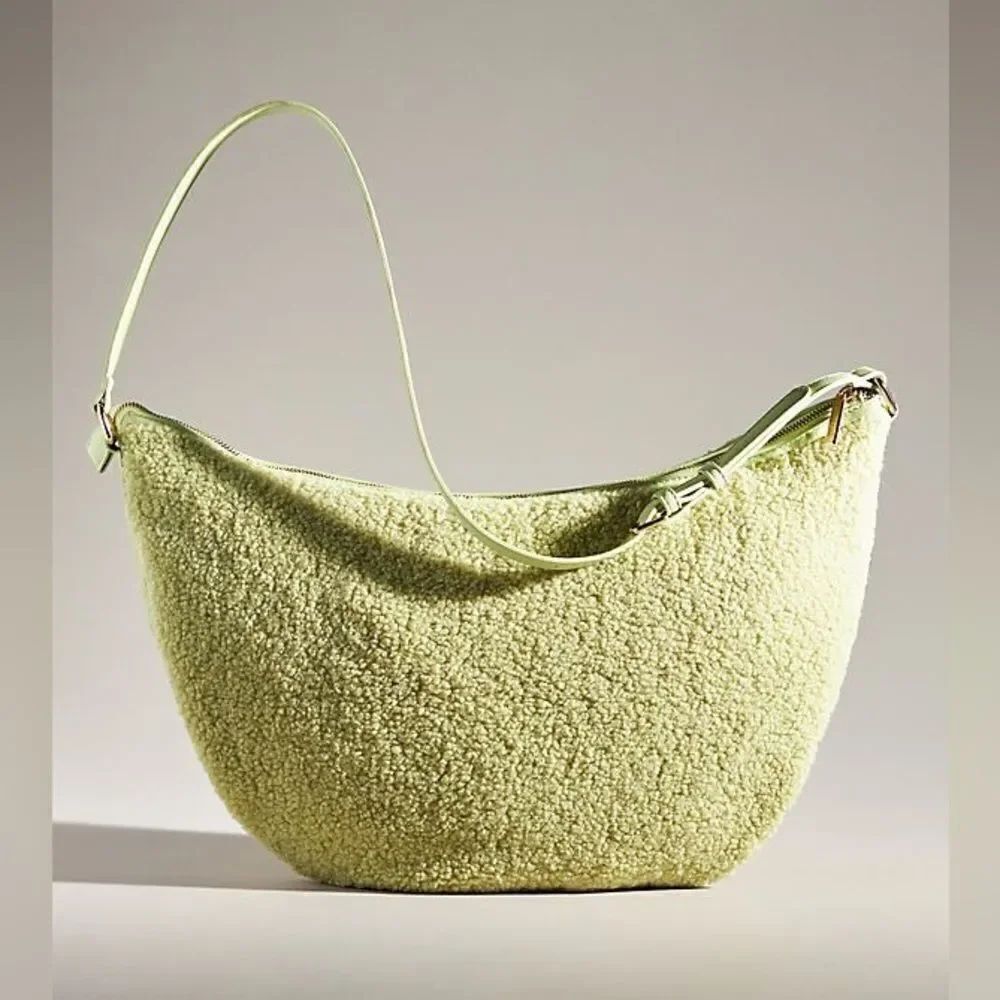 Anthropologie Mali + Lili Oversized Sherpa Sling Bag NWT